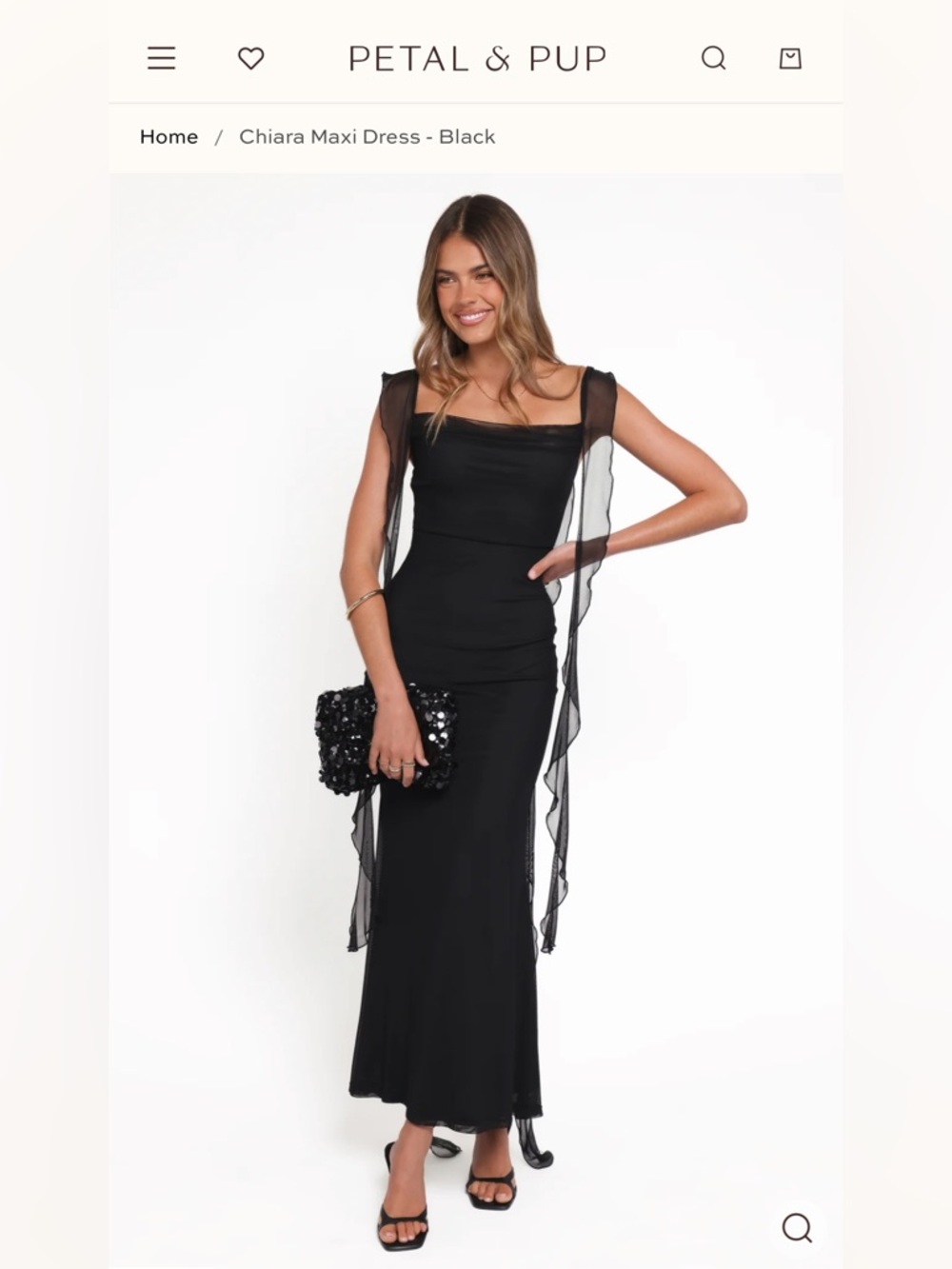 Petal & Pup Black “chiara” dress NWT